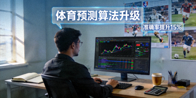 体育预测算法升级，准确率提升15%新闻图片 - 数据科学家在电脑前工作